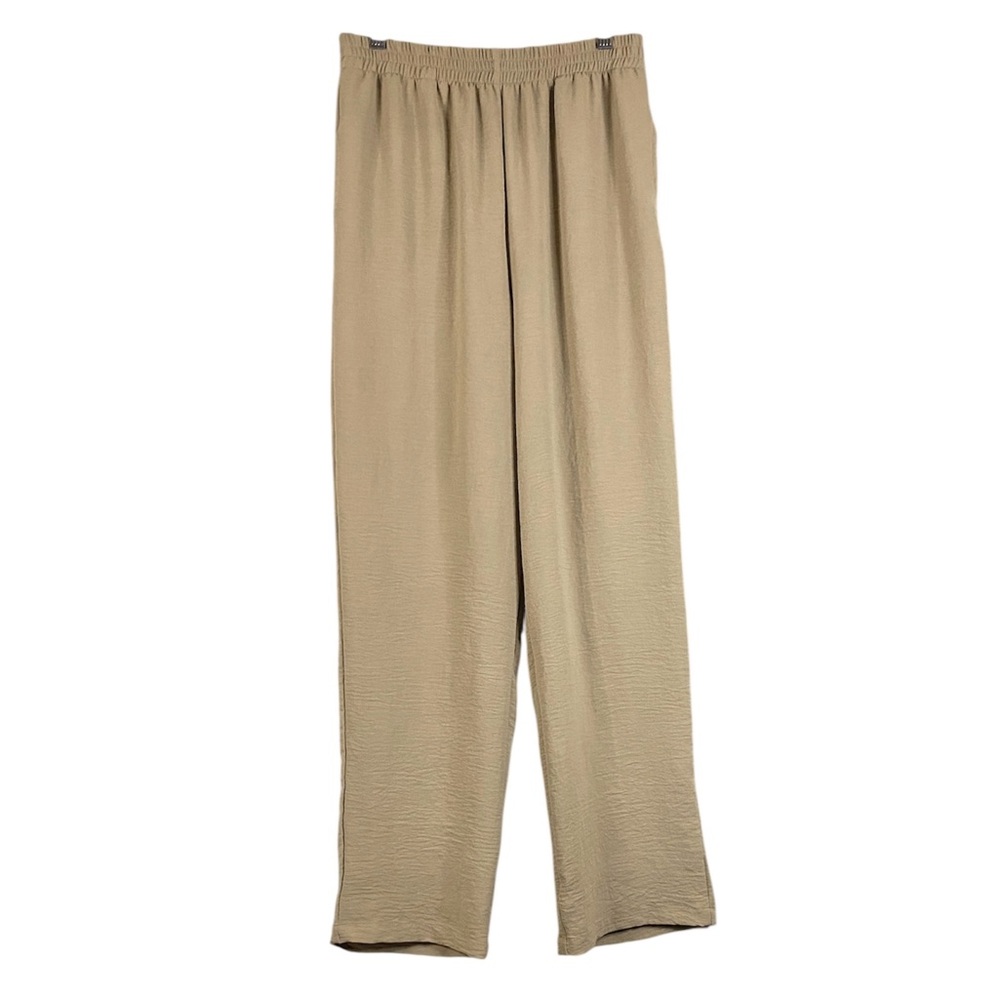Women’s Dazy Summer Casual Loose Straight Leg Relaxed Pants in Tan Size Large